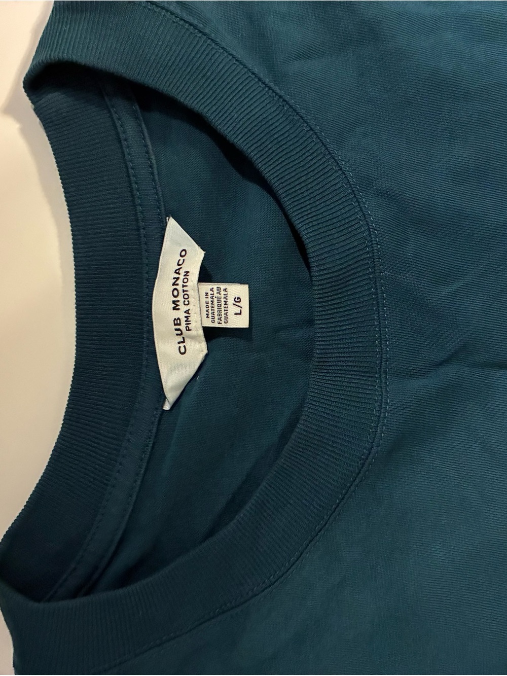 Club Monaco Teal Crew Neck Shirt